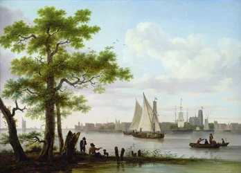 Town on an estuary, c.1801-02